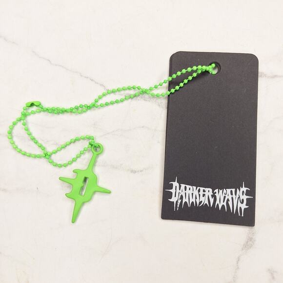 Dolls Kill Jewelry - Dolls Kill Darker Wavs NEW neon green logo necklace festival accessories unisex